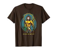 Aquaman Movie Aqua Nouveau T-Shirt, Homme, Marron, L