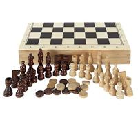 Aquamarine Games – Jeu de société Compudid CP1070 – Échecs, Dames, Backgammon Marron Enfant Mixte