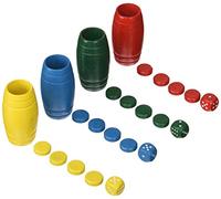 Aquamarine Games - Fiches Ludo 4 Joueurs Bois (cP031)