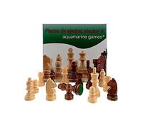 Aquamarine Games- Piezas de ajedrez Pièces d'échecs STAUTON 4 FSC100%, CP029A, Beige et Marron foncé, NO-Value