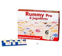 Aquamarine Rummy Pro 6 Players Board Game Doré