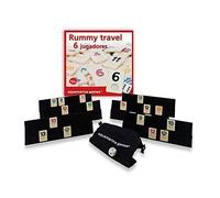 Aquamarine Games - Rummy Travel 6 Joueurs, Multicolore (DO004), de 7 à 9 Ans.