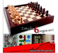 Aquamarine Jeu De Société 6 En 1