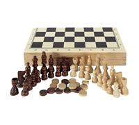 Aquamarine Games – Jeu de société Compudid CP1070 – Échecs, Dames, Backgammon Marron Enfant Mixte