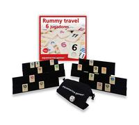 Aquamarine Games - Rummy Travel 6 Joueurs, Multicolore (DO004), de 7 à 9 Ans.
