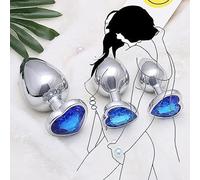 α ρ Aquamarine Love - Jouets Romantiques en Acier Inoxydable en Forme De Cœur Saphir, Fantaisie étincelante