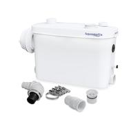 Aquamatix Broyeur Sanitaire 400 W Pompe de Relevage sanitaires 100 L/min 3 entrées pour WC suspendus Distance de pompage verticale de 6,5 m avec filtre à charbon