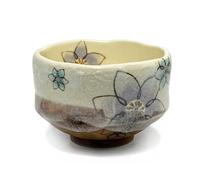 aquanaut Mino Ware Bol à matcha Chawan Clematis Dia 9 cm Fabriqué au Japon