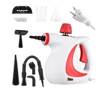 Aquanevo Steam Cleaner, Aquanevo Hand Spray Cleaner, 2.6 to 3.2 Bars, Steam Cleaner with 360° Swivel Steam Nozzle & 5 m Cable for Home, Car, Floors, Sofas (Rouge)