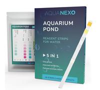 AQUANEXO 25 x ou 100 x bandelettes de Test d'aquarium 5 en 1, Accessoires d'aquarium, Analyse de l'eau Lors de la Conservation des Poissons dans Les Aquariums ou l'étang (25)