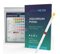 AQUANEXO 25x ou 100x Test d’Eau Aquarium 7-en-1, bandelettes Test Aquarium, Accessoires Aquarium, Analyse Eau pour Poissons, étang, pH, KH, Chlore, Ammonium (100)