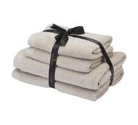 Aquanova Rio - Lot de serviettes - COTON GOTS - 2x 50x100 + 2x 67x130 cm - Beige RIOBUS-15