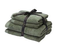Aquanova Rio - Lot de serviettes - COTON GOTS - 2x 50x100 + 2x 67x130 cm - Forêt (vert olive) RIOBUS-269