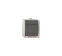 Aquant 5901130487851 Prise de débit d'air simple Z/U 16 A IP55 Gris GNT AQUANT 1241-10 Émail électro-plast