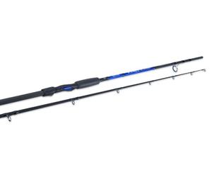 AQUANTIC Salt Shad² XPRO Halibut Spin, Canne de mer en fibre de carbone, 225-255 cm, 24 tonnes blanches, poignée en carbone, anneau SIC, pour heilbut, 2,25 m - jusqu'à 220 g