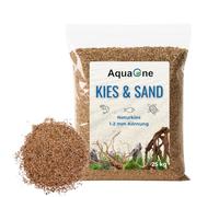 AquaOne Gravier d'aquarium 20 kg d'ambre 1-2 mm I Sable d'aquarium de qualité supérieure I Sable de quartz à grain fin I Gravier décoratif d'aquarium