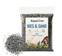 AquaOne Gravier d'aquarium 5 kg I Fond de sable noir clair multicolore fin moyen grossier I Gravier d'aquarium de qualité premium I Sable de quartz pour aquarium, décoration Aquascaping, granulométrie