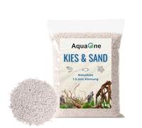 AquaOne Gravier pour Aquarium Sable 5 kg Fond de lit Noir Clair coloré | fin moyen grossier, Sable de quartz, Décoration Aquascaping