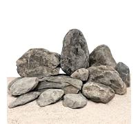 AquaOne Pierre d'aquarium en forme de cale de tonnerre Dark Blue Sky Rock - Pierre naturelle - Taille M 0,3-1,0 kg - Décoration naturelle - Aspect fossile