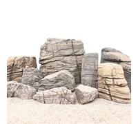 AquaOne Pierre d'aquarium - Pierre naturelle - Taille M - 0,3 à 1,0 kg - Décoration authentique pour aquarium désert de sable