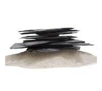 AquaOne Pierres d'aquarium en Ardoise Pierres Naturelles 25 kg Noir/Gris | 10-30 cm par pierre, Décoration de terrarium