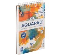 Aquapad 976102c Micro-Perforated Spiral Pad A5 14.8 X 21 Cm 300 G ¿ 25 Sheets Of White Watercolour Paper Medium Fine Grain ¿ Ideal For Wet Technique