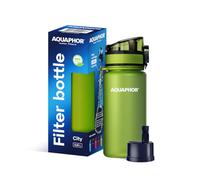 AQUAPHOR City Bottle Bouteille d'eau de voyage avec filtre à charbon actif, filtre le chlore et les impuretés, fabriquée en Tritan et sans BPA, 350 ml, restez hydraté lors de vos déplacements