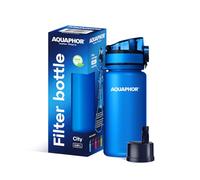 AQUAPHOR City Bottle Bouteille d'eau de voyage avec filtre à charbon actif, filtre le chlore et les impuretés, fabriquée en Tritan et sans BPA, restez hydraté lors de vos déplacements