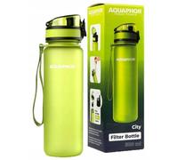 AQUAPHOR CITY Bouteille filtrante d'eau, 500 ml, filtre en route, sans BPA, bouteille filtrante d'eau potable en TRITAN TM, vert