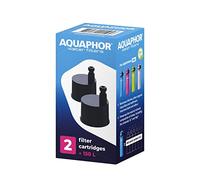 AQUAPHOR City Cool Bouteille d'eau filtrante - Double paroi isotherme en acier inoxydable - 500 ml (Lot de 2 Filtres)