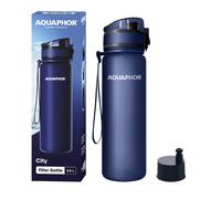 AQUAPHOR City Gourde Filtrante avec filtre à charbon actif (Bleu Marine)