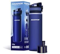 Aquaphor Gourde filtrante City – 0,5 L Tritan, filtre à charbon actif – Bleu marine