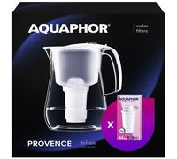 AQUAPHOR Provence Filtre à Eau de qualité supérieure avec 1 Cartouche filtrante A5 MG Aspect Verre anticalcaire, Chlore et enrichit l'eau avec du magnésium 4,2 l