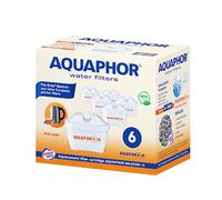 Aquaphor+ Maxphor Lot de 6 cartouches filtrantes de rechange pour eau extra dure avec protection anti-calcaire Aquales pour filtre à eau de table