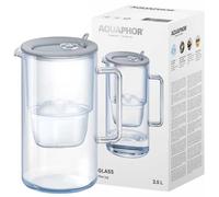 Aquaphor pichet filtrant en verre 2,5 l + 1 cartouche Maxfor+ Mg Gris