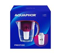 AQUAPHOR Prestige Cherry Filtre à Eau avec 1 Filtre A5 I Carafe de 2,8 l I s'adapte à la Porte du réfrigérateur I Réduit Le calcaire et Le Chlore I Filtre à Eau de Table I Verseuse filtrante Pratique
