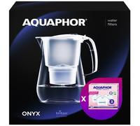 Aquaphor Set Filtre à Eau Onyx- Filterkrug Plus 3x Maxfor + Mg. Cartouches,Blanc