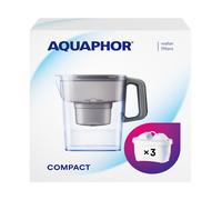 Aquaphor Set Filtre à Eau Pot Compact Gris Incl. 3 Maxfor + Eau, 200l