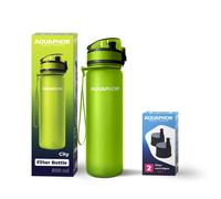 Aquaphor Set Ville Wasserfilter-Trinkflasche, 500 ML , Vert, Inclus 1+2 Filtre