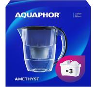 Aquaphor Wasserfilter-Set Améthyste Incl. 3x Maxfor + Cartouches de Filtre, Noir
