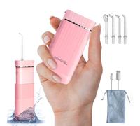 Aquapik® Mini Hydropulseur Dentaire Portable 200 ml, réservoir télescopique, rechargeable USB-C, 3 modes de pression, étanche IPX8, idéal pour les voyages et le bureau, nettoyage dentaire profond.