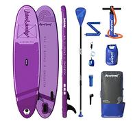 AQUAPLANET Kit de Paddle Gonflable - Allround Ten I 305 cm I pour Débutants et Experts en Sup I Comprend Aileron, Pagaie, Pompe, Kit de Réparation, Sac à Dos, Leash, Sac Étanche, Sangle Transport