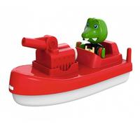 Aquaplay Bateau de pompiers FireBoat 8700000273 – Sven, éclaboussures d'eau, dès 3 ans, Rouge
