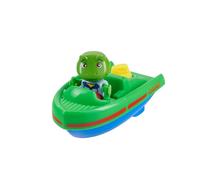 Aquaplay Bateau de sport – moteur à remontage, sans batterie – bleu/vert – dès 2 ans
