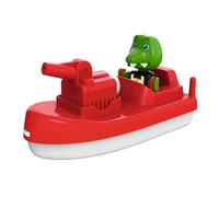 AquaPlay FireBoat 8700000273 Accessoires pour Trains d'eau ou pour la Baignoire, Bateau de Pompiers avec Sven Le Crocodile, Fonction éclaboussures d'eau, pour Enfants à partir de 3 Ans, Rouge