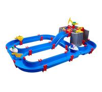 AquaPlay Harbour - Jeu d'eau d'extérieur avec Train, Bateaux et 2 Figurines de Jeu - Jouet d'eau pour Enfants à partir de 3 Ans - 128 x 93 x 40 cm