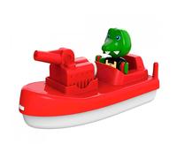 Aquaplay Bateau de pompiers FireBoat 8700000273 – Sven, éclaboussures d'eau, dès 3 ans, Rouge