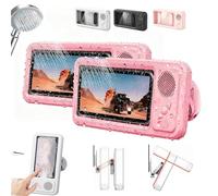 Aquaplay Phone Holder, Aqua Play Phones Holder with Speaker, Aqua Play Shower Phone Case - Waterproof/Fog-Proof, HD Touch Screen, 360° Rotation, Angle Adjustable, Enhanced Sound Quality (2C)