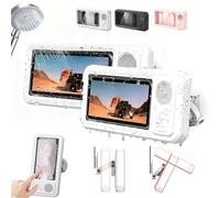 Aquaplay Phone Holder, Aqua Play Phones Holder with Speaker, Aqua Play Shower Phone Case - Waterproof/Fog-Proof, HD Touch Screen, 360° Rotation, Angle Adjustable, Enhanced Sound Quality (2A)