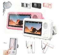 Aquaplay Phone Holder, Aqua Play Phones Holder with Speaker, Aqua Play Shower Phone Case - Waterproof/Fog-Proof, HD Touch Screen, 360° Rotation, Angle Adjustable, Enhanced Sound Quality (2D)